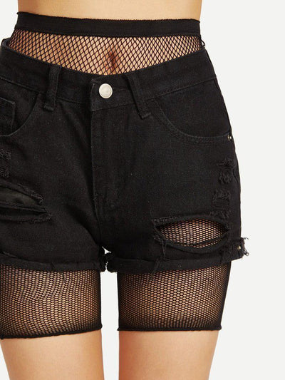 Fishnet Legging Shorts-accessories-Des Mess