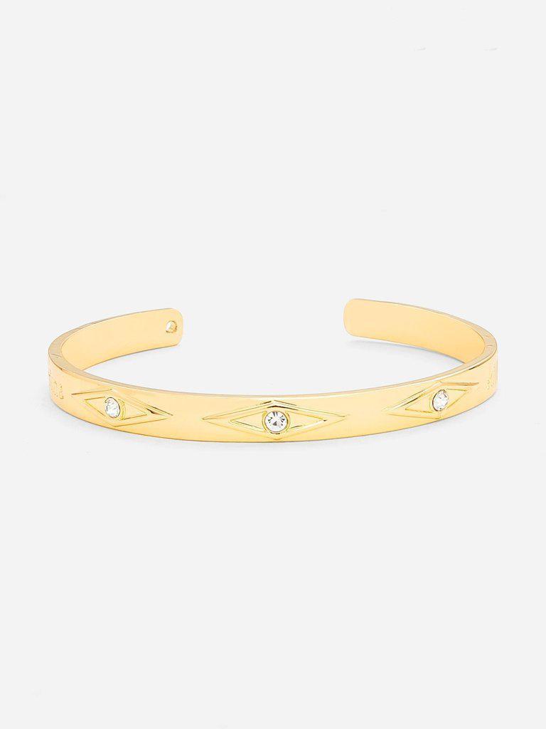Rhinestone Detail Cuff Bracelet--Des Mess