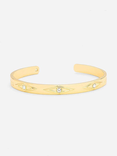 Rhinestone Detail Cuff Bracelet--Des Mess