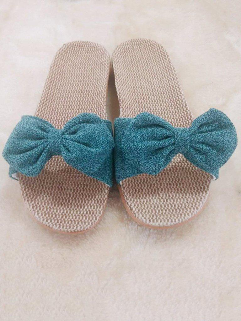 Bow Flat Sliders-shoes-Des Mess