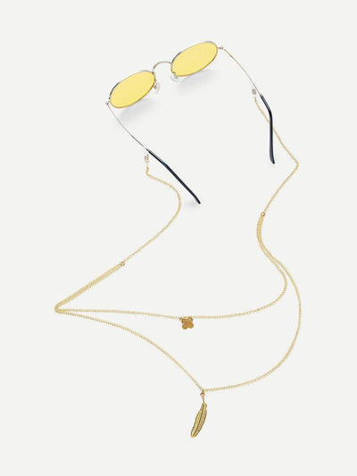 Leaf & Flower Design Glasses Chain-accessories-Des Mess