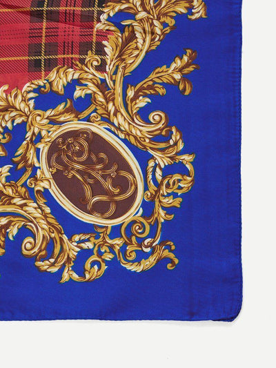 Plaid Print Bandana Scarf-accessories-Des Mess