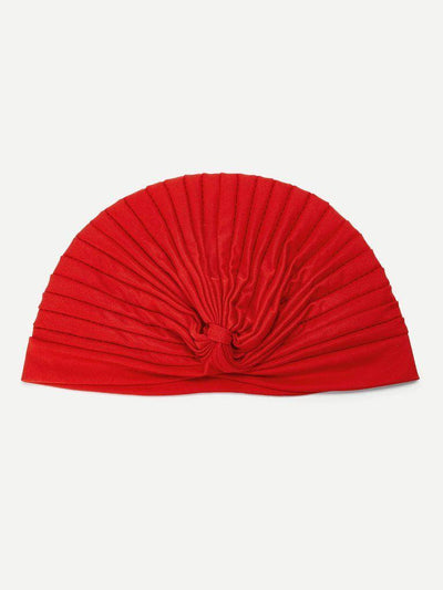Pleated Plain Turban Hat-accessories-Des Mess