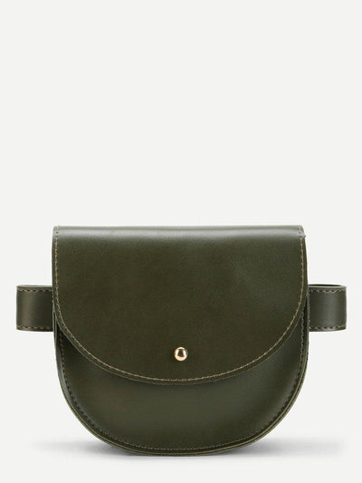 Saddle Flap PU Bum Bag-accessories-Des Mess