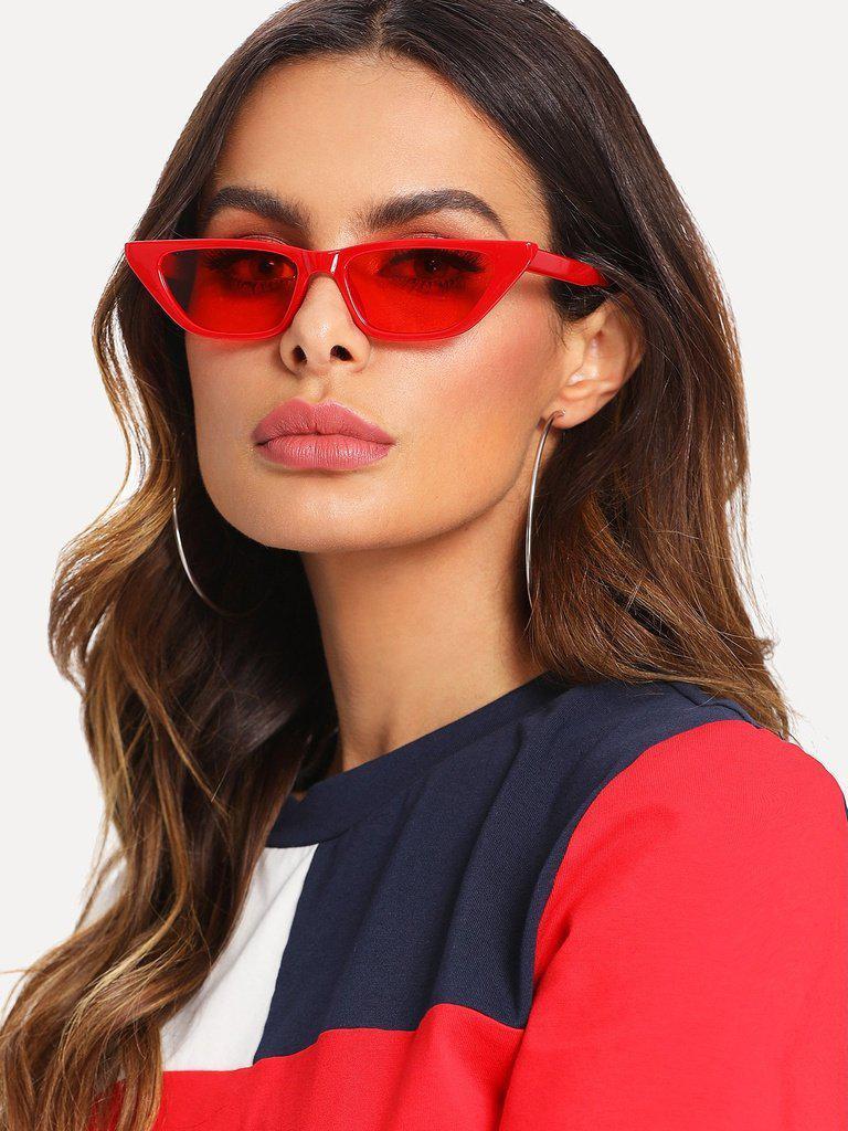 Cat Eye Mirror Lens Sunglasses-accessories-Des Mess