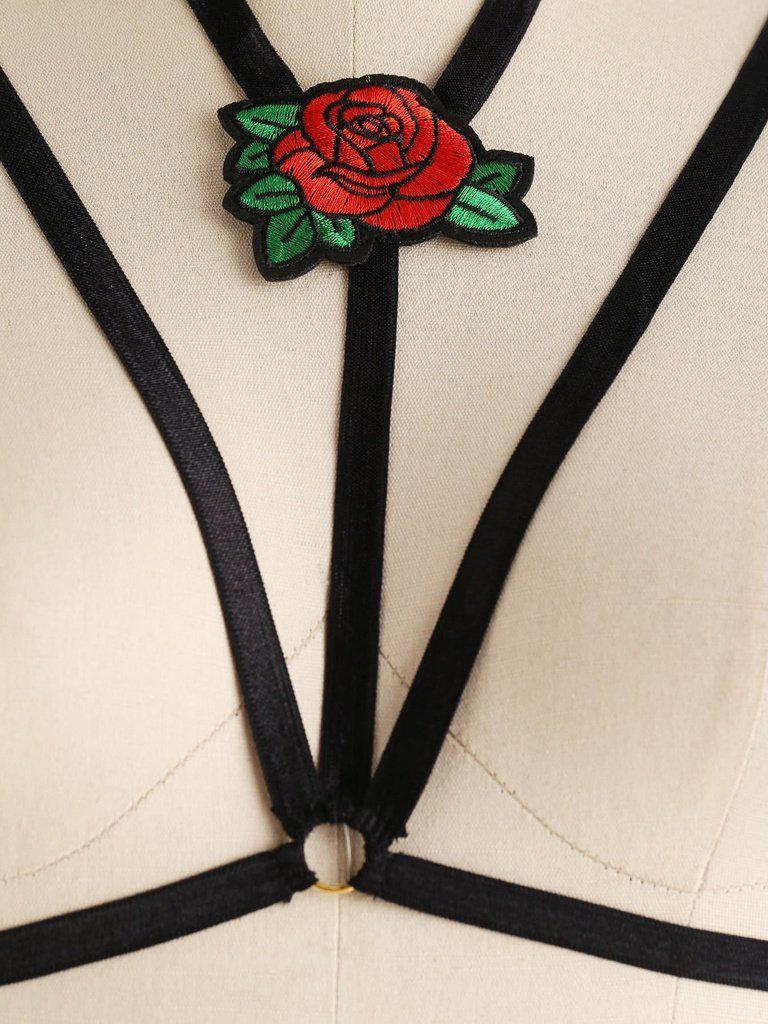 Rose Embroidery Halter Body Harness-jewelry-Des Mess