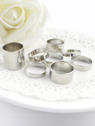 Silver Punk Multiple Rings-jewelry-Des Mess
