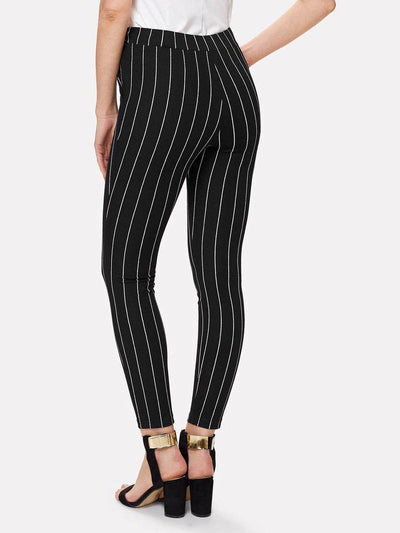 Vertical Striped Skinny Pants-bottom-Des Mess