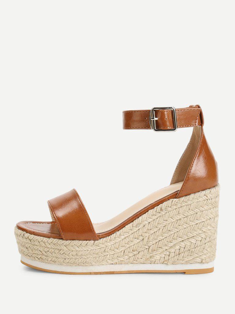 Ankle Strap Espadrille Wedges-shoes-Des Mess