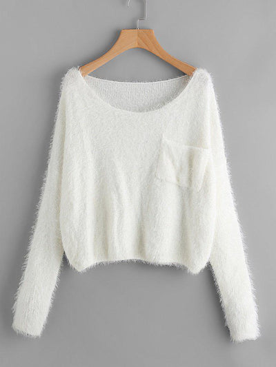 Single Pocket Front Fuzzy Jumper-outerwear-Des Mess
