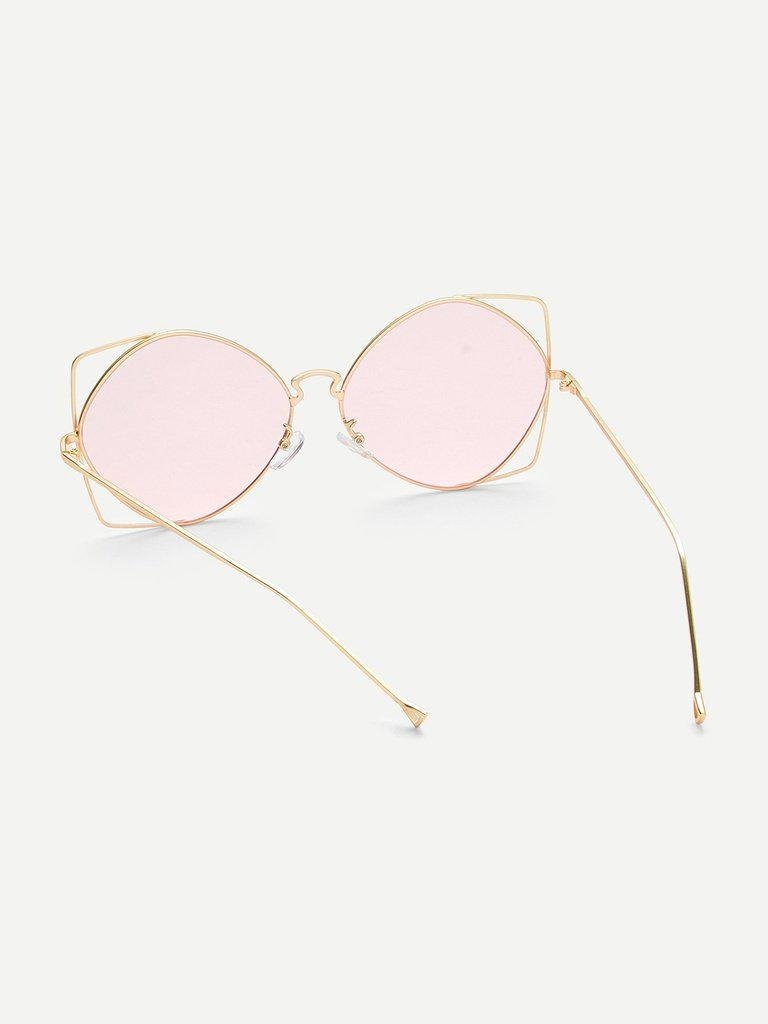 Metal Frame Tinted Lens Sunglasses-accessories-Des Mess