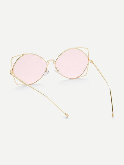 Metal Frame Tinted Lens Sunglasses-accessories-Des Mess