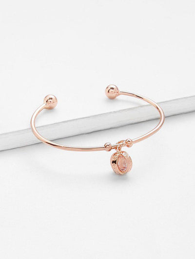 Charm Detail Cuff Bangle-jewelry-Des Mess