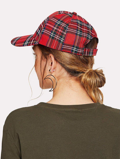 Plaid Baseball Cap-accessories-Des Mess