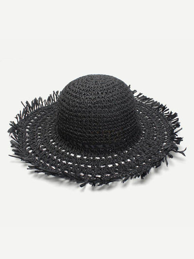 Raw Edge Straw Hat--Des Mess