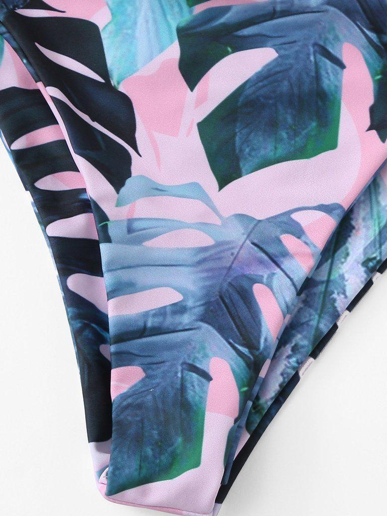 Knot Front Tropical Bikini Set--Des Mess