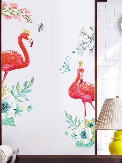 Couple Flamingo Wall Mural-others-Des Mess