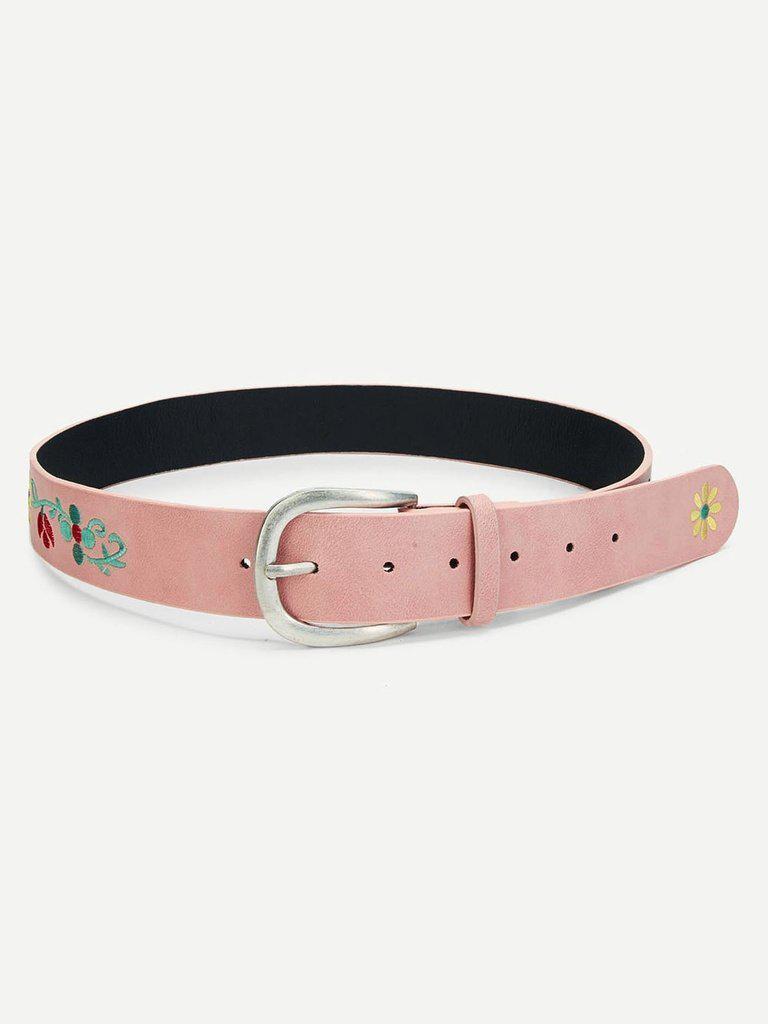 Embroidered Flower Belt-accessories-Des Mess