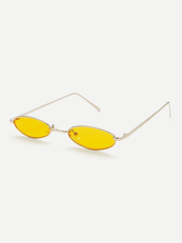 Flat Lens Metal Frame Sunglasses-accessories-Des Mess