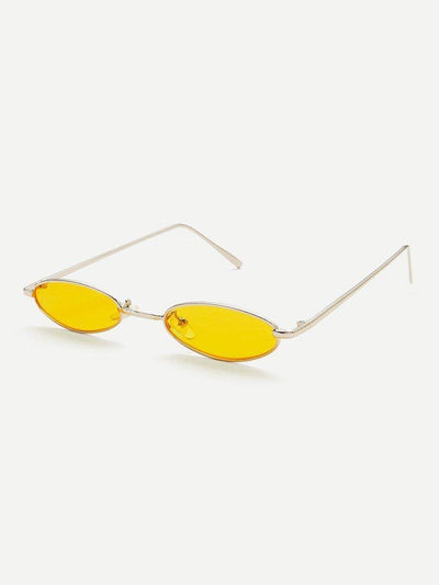 Flat Lens Metal Frame Sunglasses-accessories-Des Mess