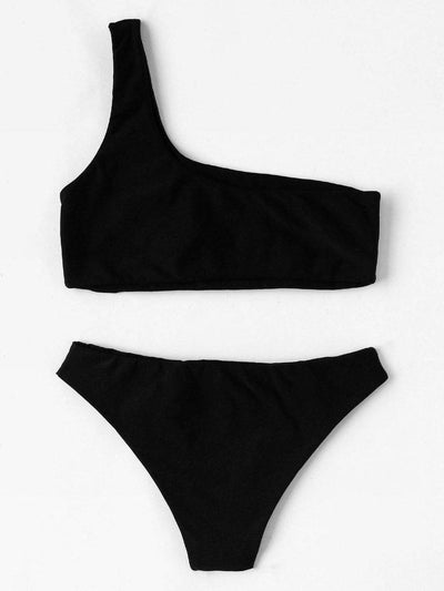 One Shoulder Bikini Set-swimwear-Des Mess