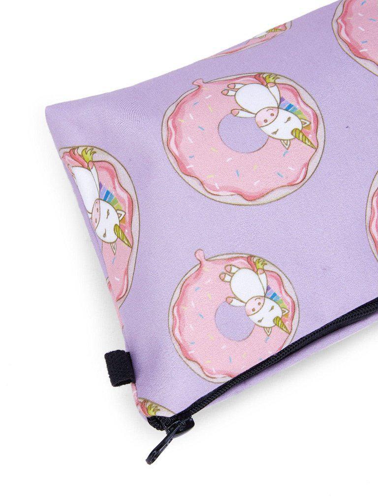 Unicorn & Doughnut Print Makeup Bag-makeup-Des Mess