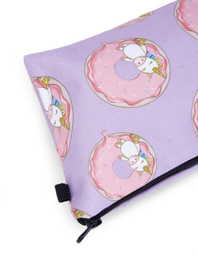 Unicorn & Doughnut Print Makeup Bag-makeup-Des Mess