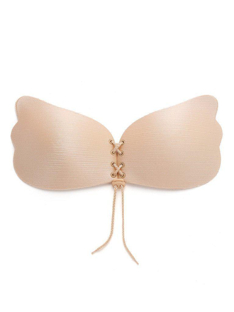 Seamless Lace Up Self Adhesive Bra-lingerie-Des Mess