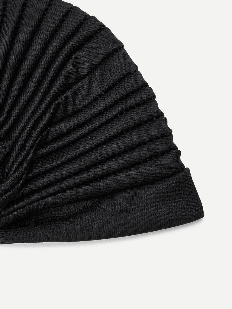 Pleated Plain Turban Hat-accessories-Des Mess