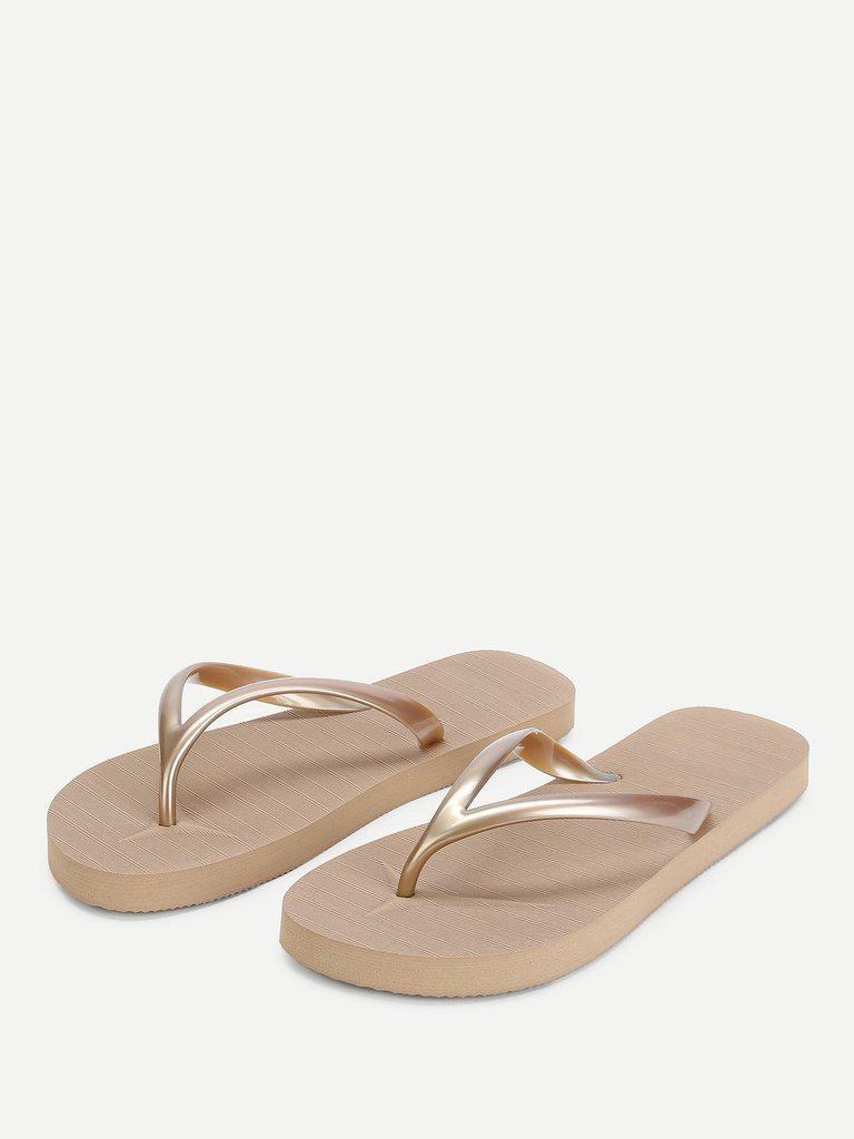 Letter Toe Post Sandals-shoes-Des Mess