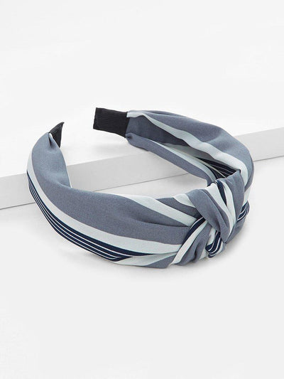 Striped Knot Headband-hair-Des Mess