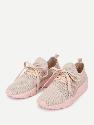 Knitted Laser Out Sneakers-shoes-Des Mess