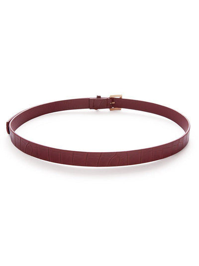Embossed Crocodile Skinny Belt-accessories-Des Mess