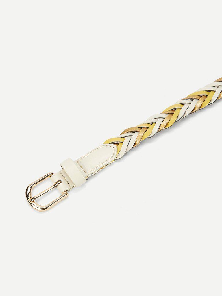 Metal Buckle Woven Belt-accessories-Des Mess