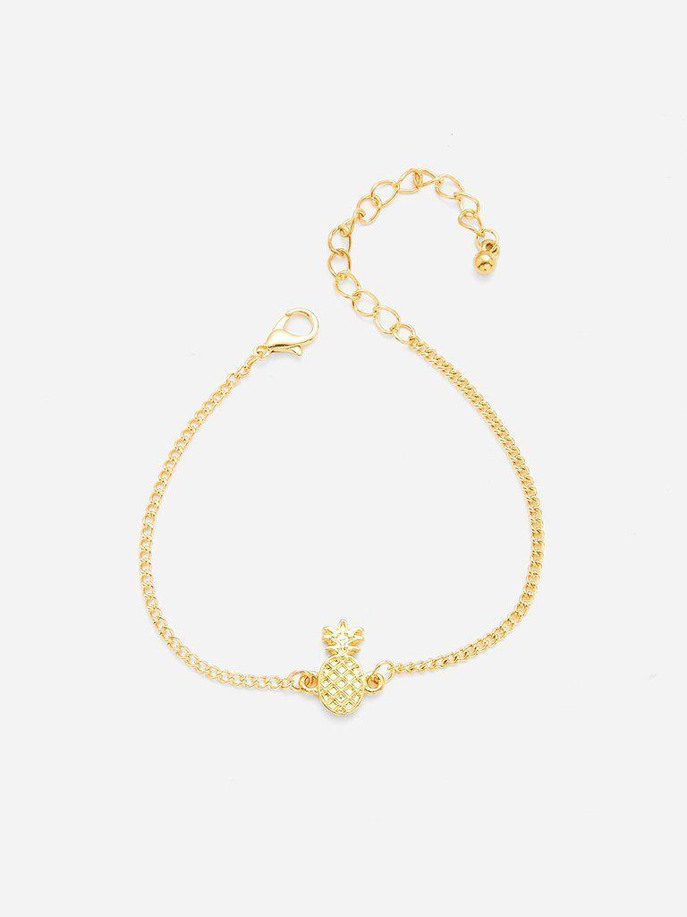 Pineapple Detail Link Bracelet-jewelry-Des Mess
