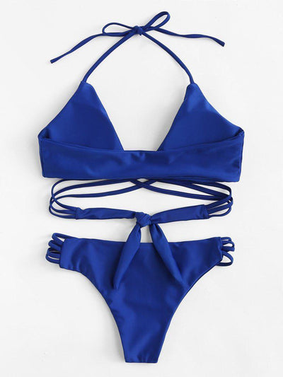 Criss Cross Strappy Bikini Set--Des Mess