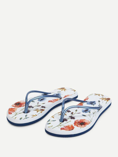 Floral Toe Post Sandals-shoes-Des Mess