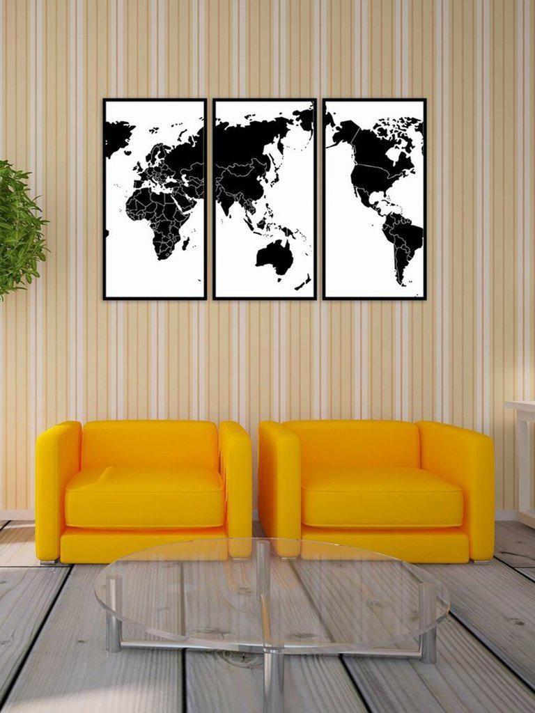 World Map Cloth Art 3pcs-others-Des Mess