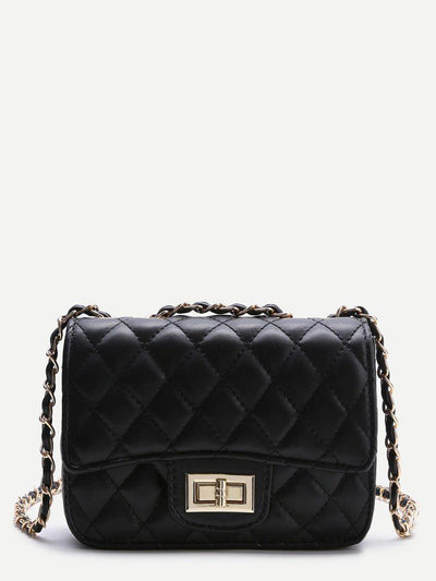 Black Twist Lock Crossbody Bag-accessories-Des Mess