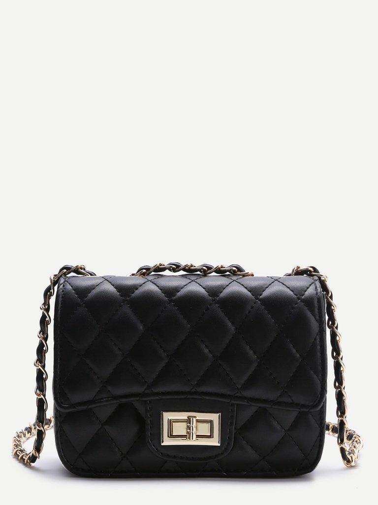 Black Twist Lock Crossbody Bag-accessories-Des Mess