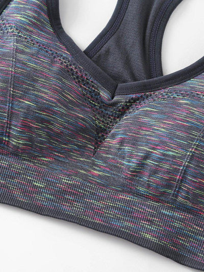 Space Dye Racerback Sports Bra-sportswear-Des Mess