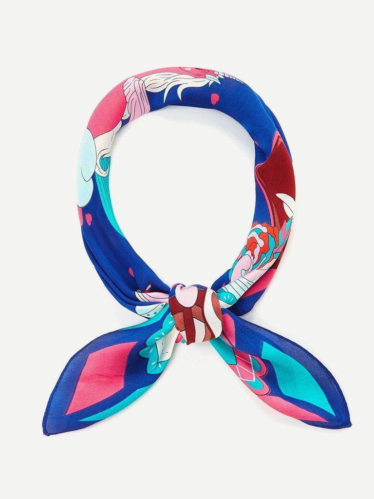 Animal & Flower Print Bandana-accessories-Des Mess