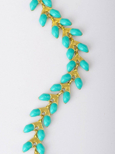 Leaf Shaped Chain Bracelet--Des Mess