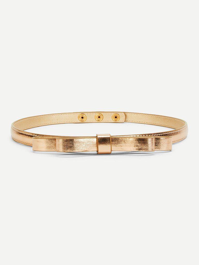 Metallic Skinny Belt-accessories-Des Mess