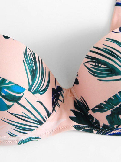 Tropical Print Bikini Set-swimwear-Des Mess