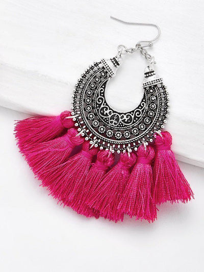 Multi Tassel Drop Earrings-jewelry-Des Mess