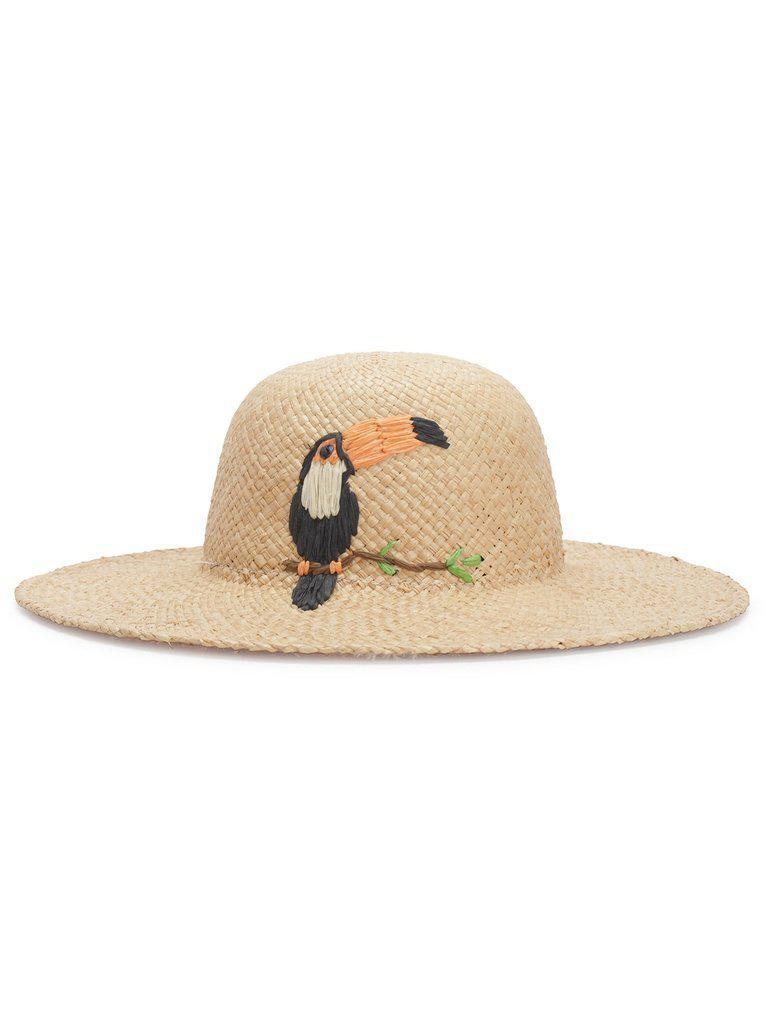 Bird Decorated Straw Hat-accessories-Des Mess