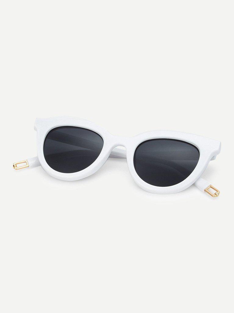 Flat Lens Cat Eye Sunglasses-accessories-Des Mess