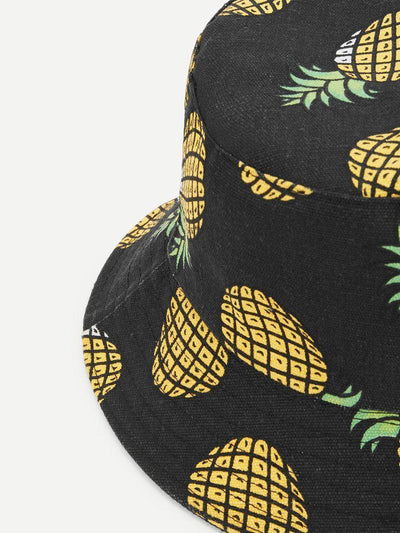 Pineapple Print Bucket Hat--Des Mess