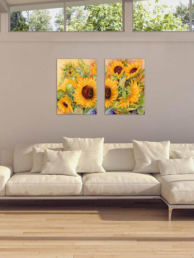 Sunflower Print Cloth Art 2pcs-others-Des Mess